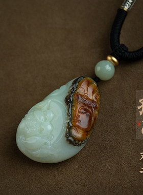 孤品【和田玉.观音】吊坠玉石玉佩男士高档毛衣项链一物一证挂件