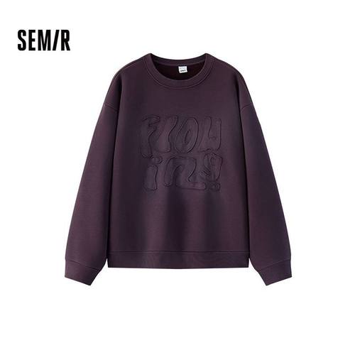 森马卫衣男冬季奥利绒宽松加绒保暖复古贴布绣上衣107725116118