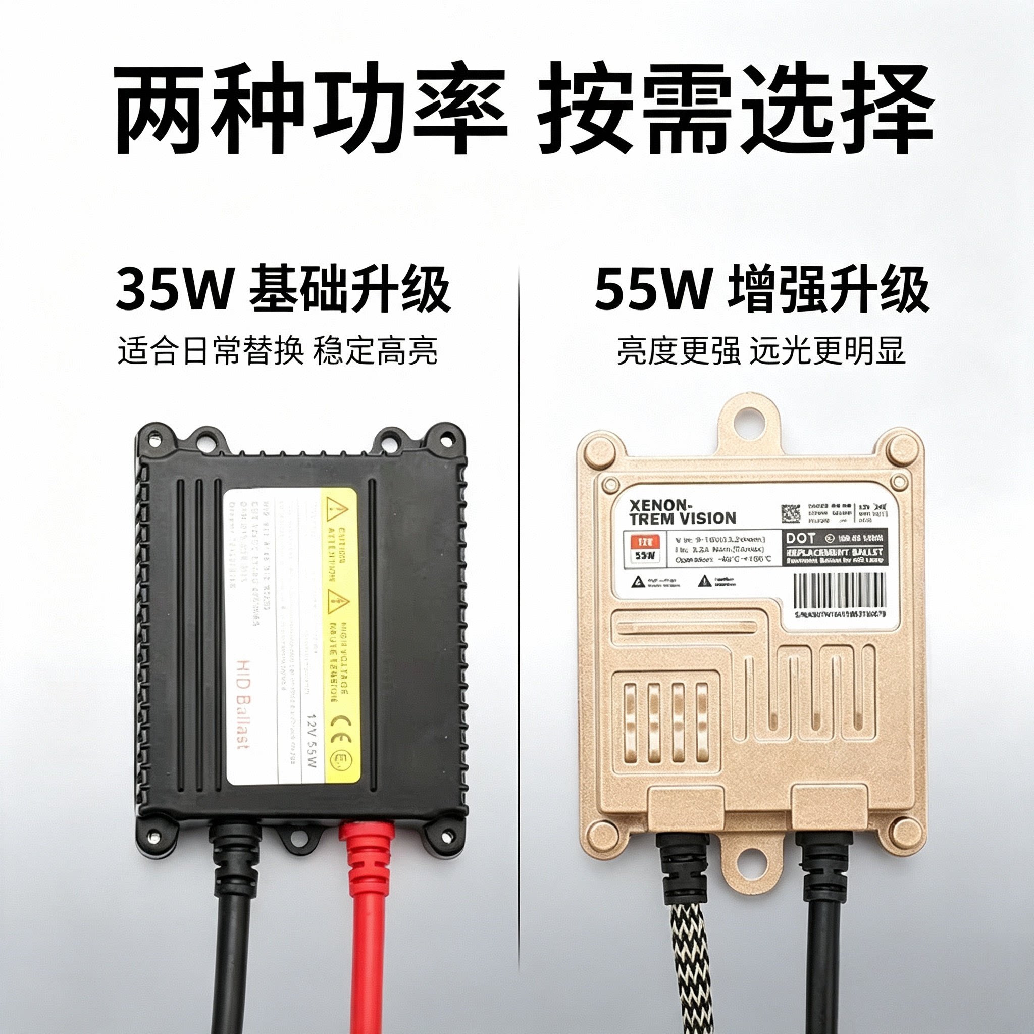 安定器氙气灯55W一秒快启12氙气灯安定器