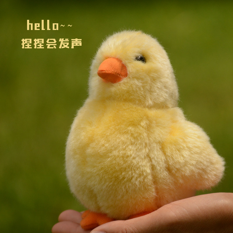 可爱小鸡毛绒玩具小黄鸡公仔仿真小鸡仔布娃娃r玩偶儿童生日小礼