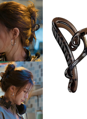 last kiss 许我耀眼赵露思许妍同款爱心抓夹高级感鲨鱼夹大号发夹