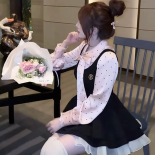 连衣裙重工高质量短裙蓬蓬裙波点裙 新款 呆呆 小懒窝2025年秋季