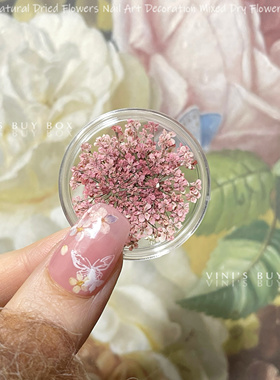 莫奈花园日系美甲干花迷你小碎花