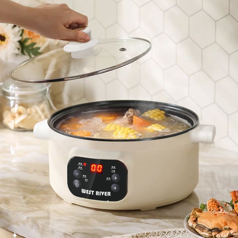 德国智能电热锅电炒锅多功能一体炒菜锅电火锅宿舍料理蒸煮电煮锅,纺织面料/辅料/配套,其他纺织机械,淘宝优惠券,粉丝福利购,淘宝优惠卷