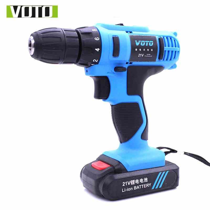 VOTO充电手电钻微型电动螺丝刀批起子机多N功能家用工具锂电冲击