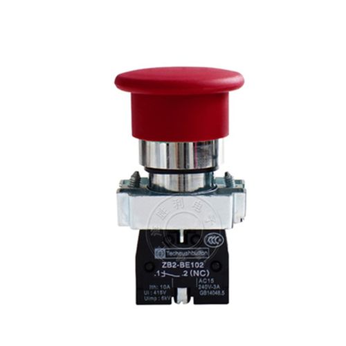 高品质 蘑菇头按钮开关 XB2-BC31C ZB2-BE101C 1常开触点 40MM