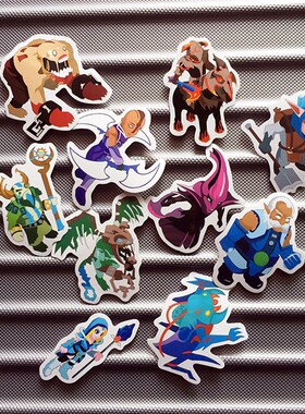 dota2手办刀塔2周边自走棋影魔SF蓝猫PA哈斯卡饰品旅行箱防水贴纸