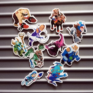 dota2手办刀塔2周边自走棋影魔SF蓝猫PA哈斯卡饰品旅行箱防水贴纸