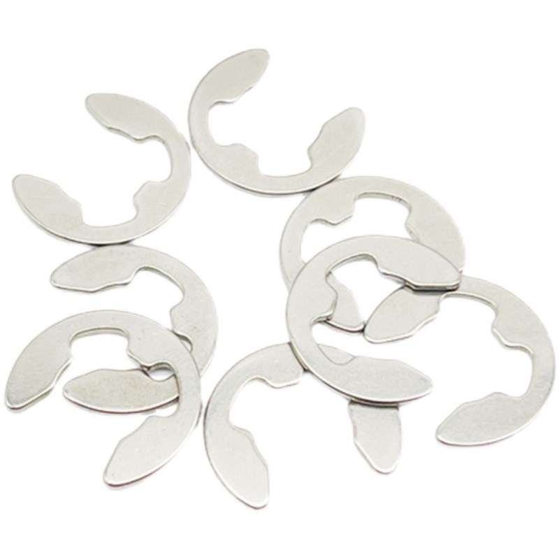 304不锈钢开口挡圈M2M2.5M3M3.5M4-M15 E型卡簧e型卡扣X卡环GB896