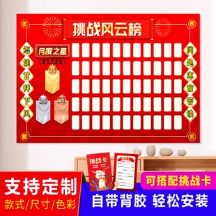 班级管理目标墙贴小学初中高中挑战目标墙贴学生期末激励卡定制