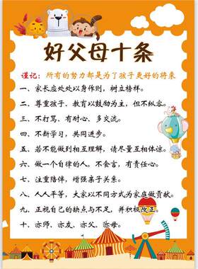 好父母规家规家训十条墙