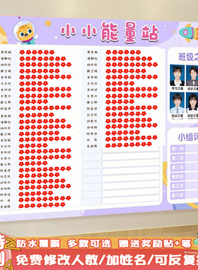 班级评比栏墙贴幼儿园你追我赶积分表小学红花奖励榜贴纸教室布置