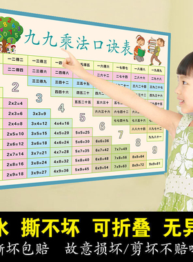 小学二年级99乘法口诀表墙贴