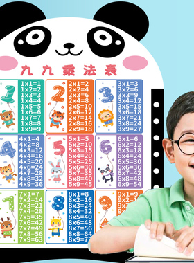 儿童九九乘法口诀表九因