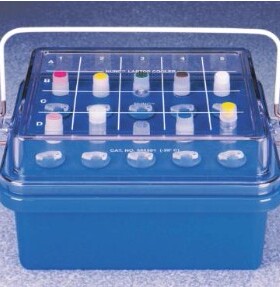 Nalgene 0℃实验专用冷却盒和试管冷却盒PC盖带手柄32孔 16-0032