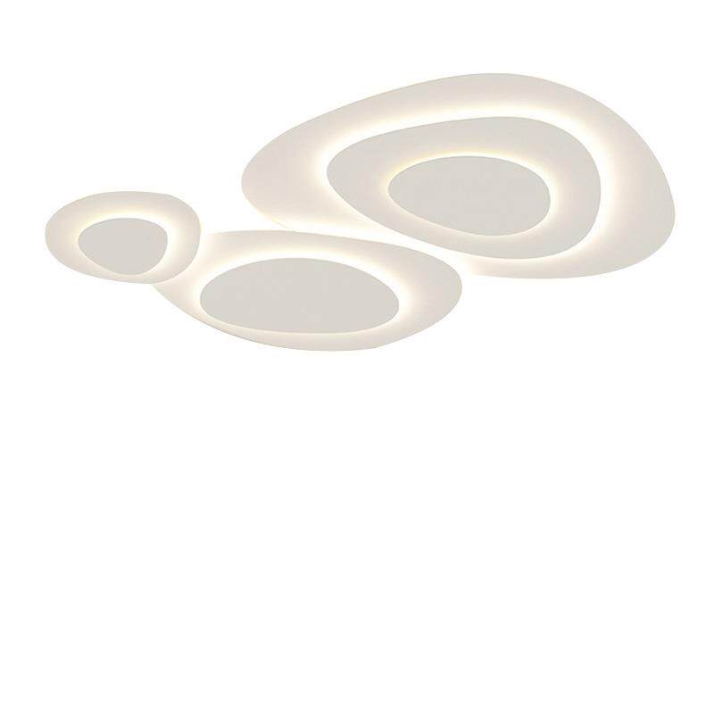现代简约创意LED鹅卵石吸顶灯卧室客厅柔光全屋灯具组合搭配套餐