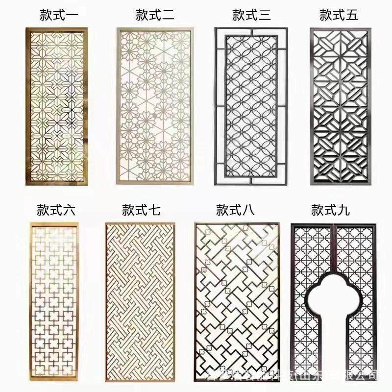 入户门板雕花客厅屏风隔断中式艺术镂空花格家用玄关遮挡规格多样