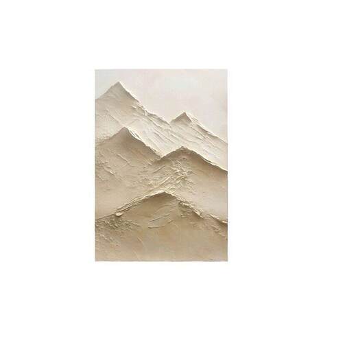 法式山水画客厅装饰画奶油风砂岩沙发背景墙挂画玄关端大气壁画