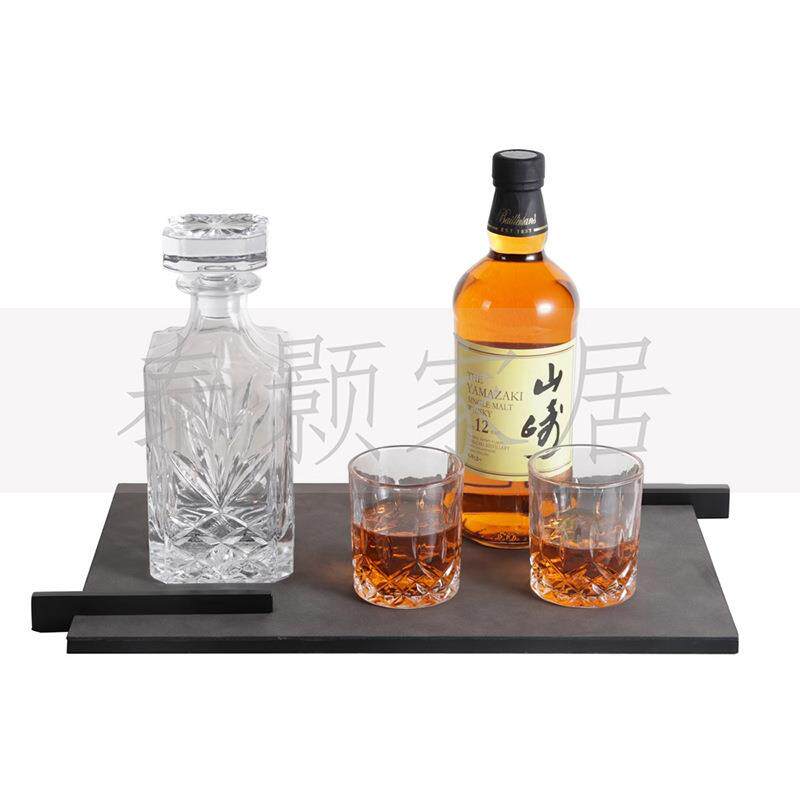 现代售楼部酒柜餐边柜日式威士忌装饰酒酒具道具样板间厨房摆件