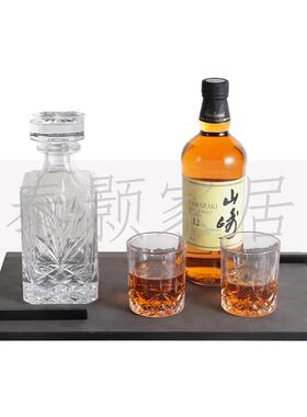 现代售楼部酒柜餐边柜日式威士忌装饰酒酒具道具样板间厨房摆件