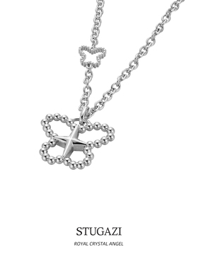 STUGAZI芒星银蝶吊坠项链日常