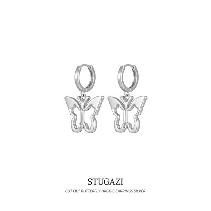 STUGAZICut Out Butterfly Huggie 镂空蝴蝶耳环小众百搭潮耳饰
