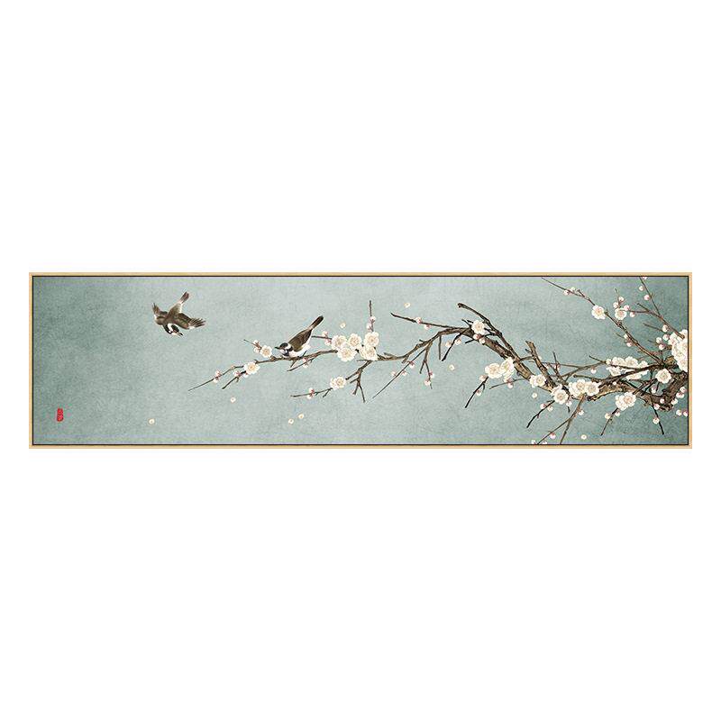喜上梅梢新中式卧室床头挂画中国风客厅沙发装饰画禅意简约壁画