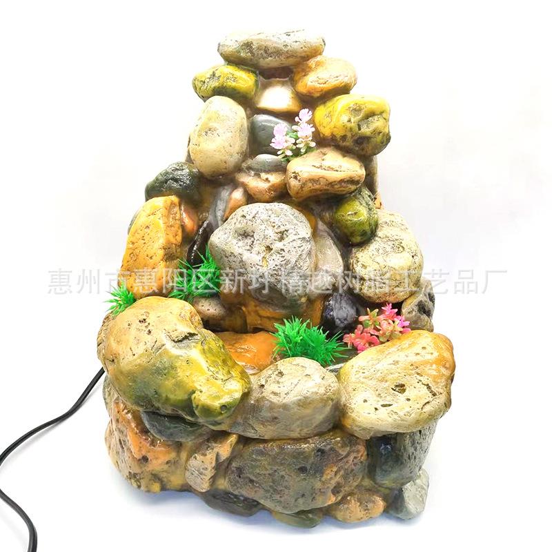 供应仿真石头喷泉假彩色树脂绿化装饰立体仿真石头堆叠逼真体感强