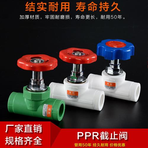 ppr阀门 ppr升降式球阀 20 25 32 4分6分1寸 PPR灰色截止阀水管