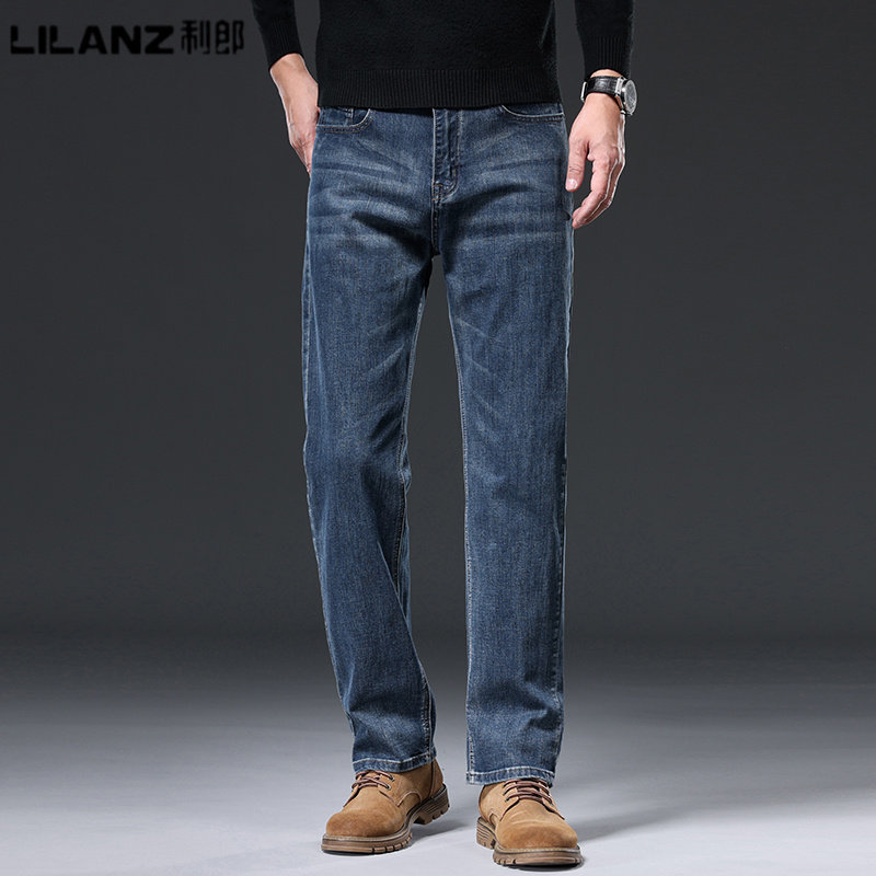 利郎男士牛仔裤秋冬季新款商务加绒加厚时尚中青年百搭直筒休闲裤,男装,牛仔裤,淘宝优惠券,粉丝福利购,淘宝优惠卷