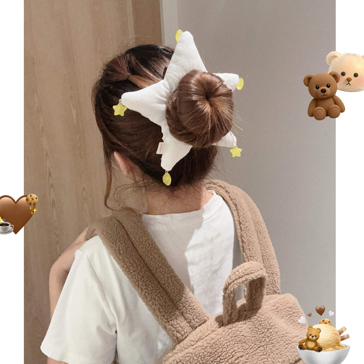 星星脑袋~超可爱五角星吊坠发圈