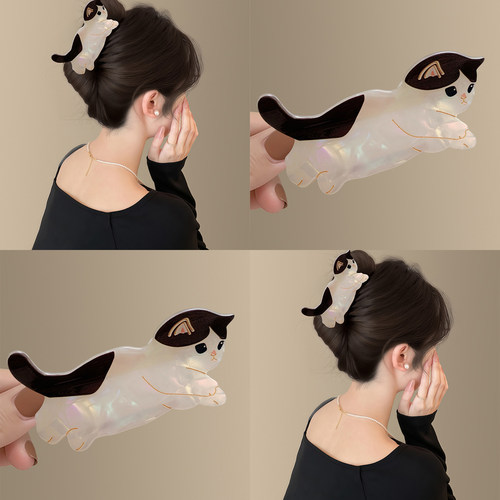 猫儿这个萌~黑色小猫醋酸抓夹