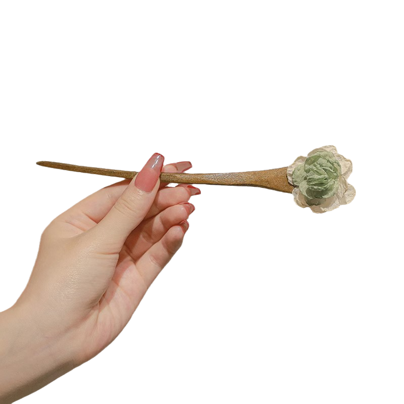 小清新可爱山茶花发簪女古风汉服
