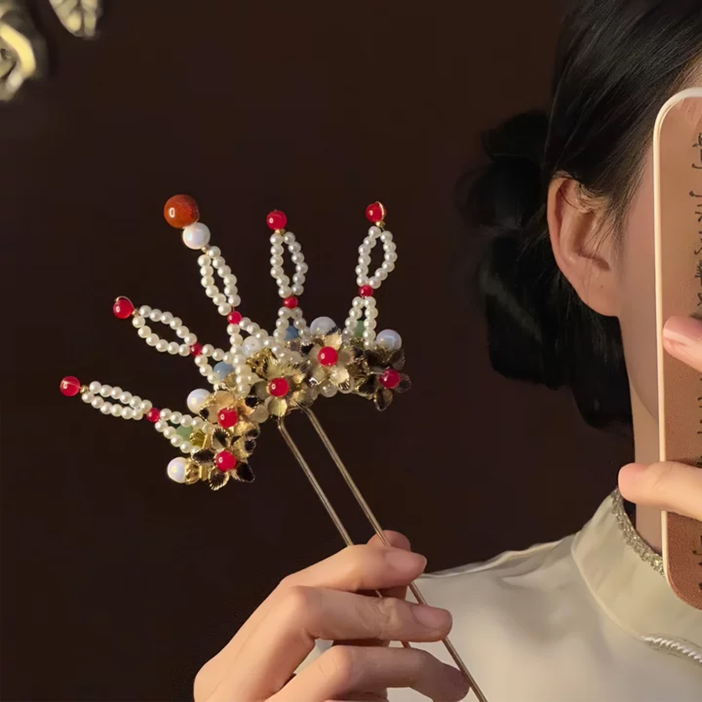 「长缨枪」古风仿珍珠簪子汉服