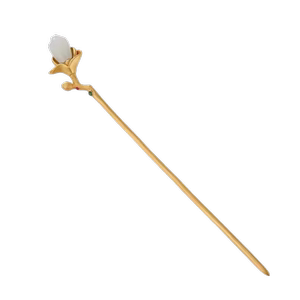 梦华录郁金香s925银仿步摇发簪女古风汉服高级感盘发玉和田玉发钗