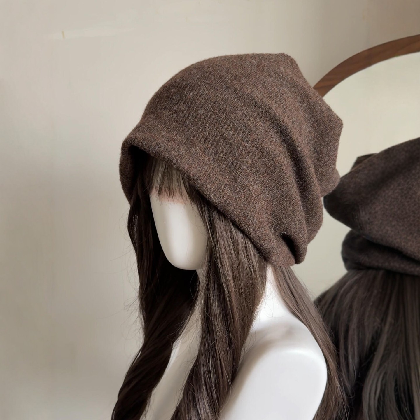 漫画脸！冷帽显脸小毛线帽加厚羊毛帽2025新款保暖韩系大头针织帽,服饰配件/皮带/帽子/围巾,帽子,淘宝优惠券,粉丝福利购,淘宝优惠卷