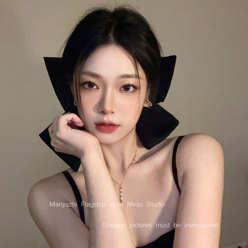 显脸小特大发夹横夹蝴蝶结弹簧夹