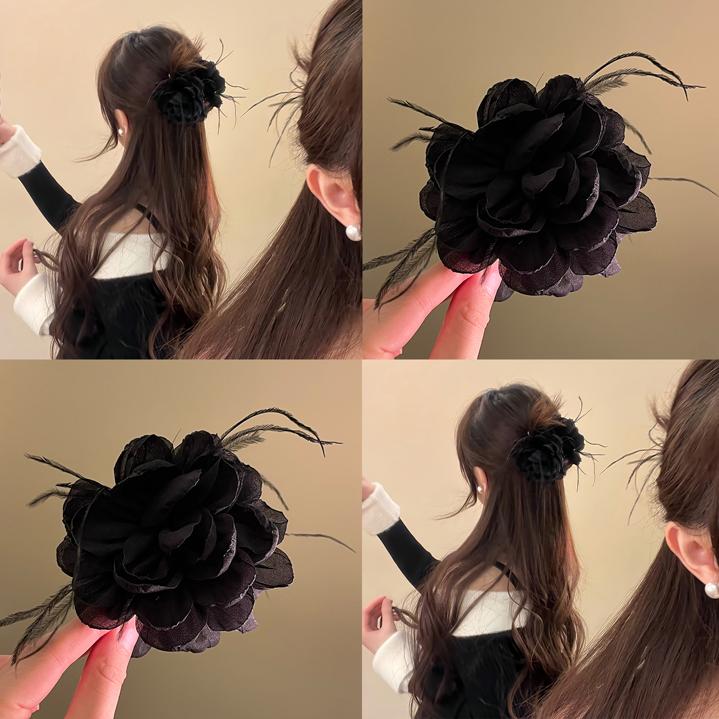 被朋友问爆的羽毛抓夹！秋冬百搭