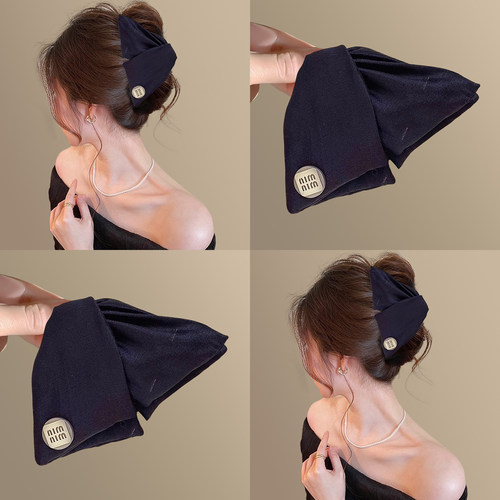 法式赫本风~高级感贝壳三角抓夹