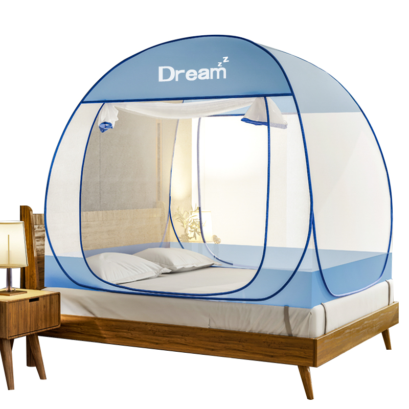 蚊帐蒙古包免安装1.5m学生宿舍1.2米单人可折叠防摔儿童家用1.8m