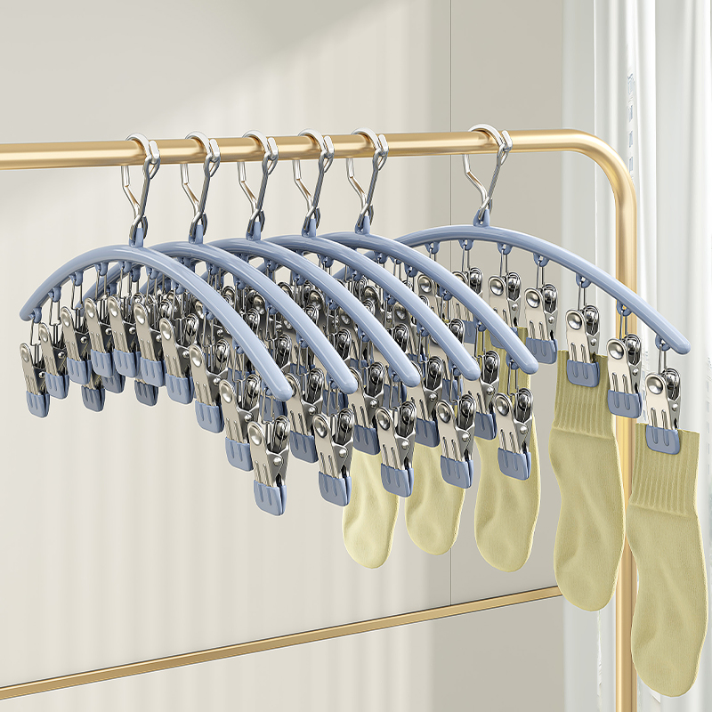 不锈钢袜子夹多夹子防风家用晾内裤衣架多功能晒袜子神器