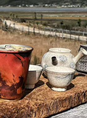 村野铜超好看绝美外出携带咖啡杯特色铜杯高档精致茶杯女士男生款