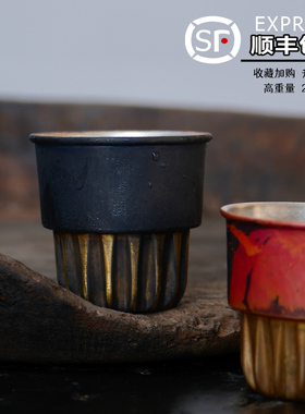 村野铜特色绝美高级感轻奢高颜值咖啡杯高档精致男生款酒杯热销榜