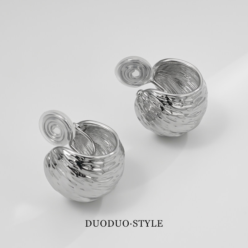 冷淡风无耳洞耳环不规则圆球蚊香盘耳夹高级感百搭耳饰女气质新款,饰品/流行首饰/时尚饰品新,耳夹,淘宝优惠券,粉丝福利购,淘宝优惠卷