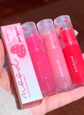 韩国peripera菲丽菲拉冰糖唇釉03镜面水光透亮唇蜜裸色系口红平价