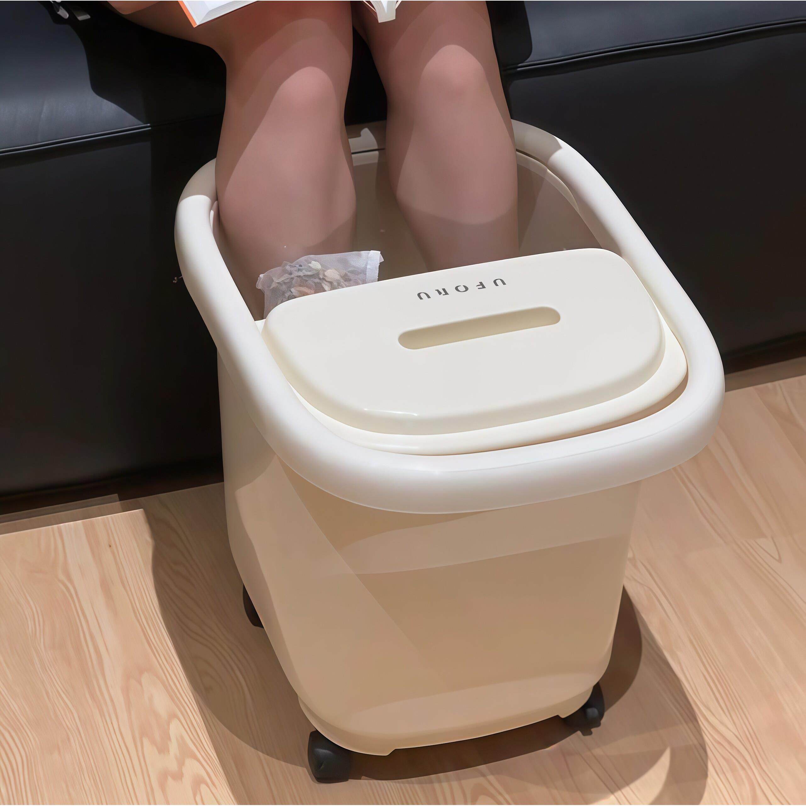泡脚桶家用养生过小腿足浴桶滑轮保温洗脚盆按摩高足浴盆泡脚神器