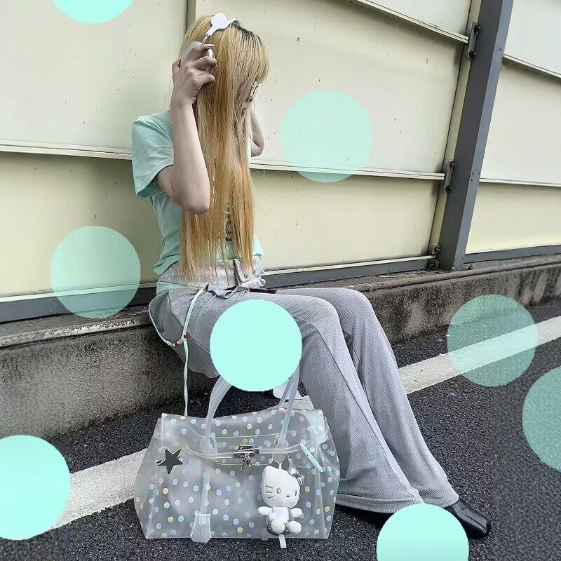 购物袋韩女的时尚单品！半透明