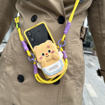 适用小米mixflip硬壳小熊