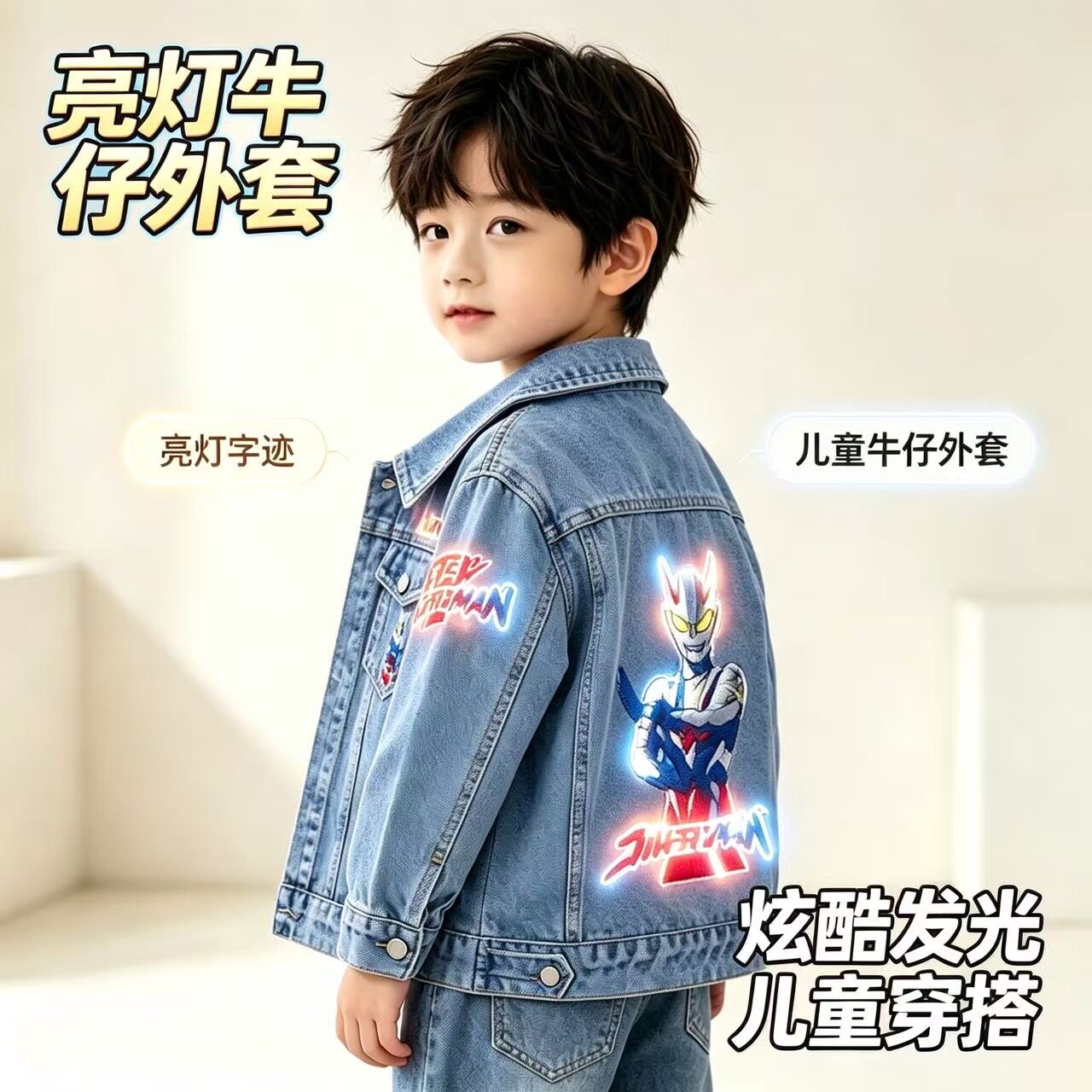 赛罗奥特曼牛仔外套儿童