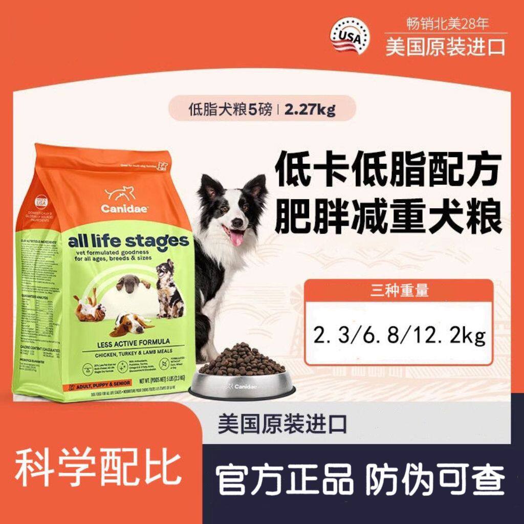 美国进口卡比CANIDAE狗粮低脂低卡老年肥胖犬粮小中大型控制体重